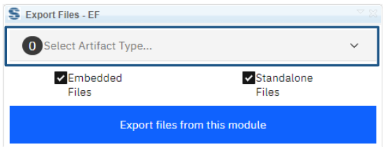 Choose Artifact Type from drop-down selection
